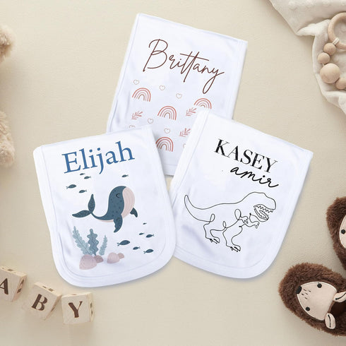 MYETCHEY Personalized Baby Burp Cloth - Unique for Boys & Girls- Burp Cloth for Boys or Girls Newborn Gift