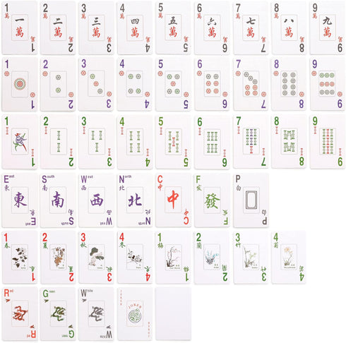 Yellow Mountain Imports 178 Card Set - American Mah Jongg (Mahjong) Playing Cards