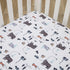 NoJo Woodland Friends Fitted Crib Sheet - White with Colorful Characters