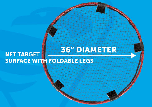 Triumph Sports Rallyball Set, Includes Net Target, Two 3.5" Balls, One 5" Ball, Inflating Pump and Carry Bag