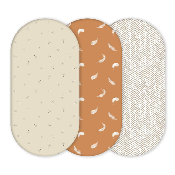 Yunioo Premium Fitted Baby Bassinet Sheets, Changing Pad Cover and Stroller Sheets,