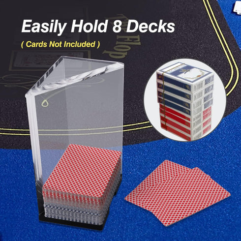 GSE 8 Deck Clear Acrylic Blackjack Discard Trays, Casino Grade Holder for Blackjack