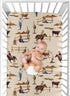 Sweet Jojo Designs Fitted Baby Crib Sheets, Western Cowboy, Standard Size, Boys, Infant Nursery
