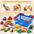 Sets 2 Play Food for Kids Kitchen, Global Cuisine Toddler Cutting Fake Food Toys Including Pizza, Sushi & Bakery