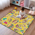 YETTASBIN 50 50 Inch Tummy Fast Food Baby Play Mat for Floor x - Portable Soft Quilted Crawling Mat Waterproof Foldable
