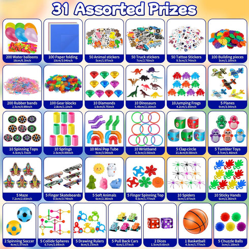 nicknack 1000PCS Party Favor for Kids Birthday Goodie Bag Fillers, Classroom Prizes, Toy Assortment