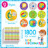 1800 Pcs Science Stickers for Kids Science Teacher Reward Stickers Science Party Favor Stickers Bulk Chocolate Stickers Science Decals for Chemistry Laboratory Birthday Theme Party Favors, 9 Styles by Jecery