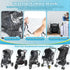 Universal Clear Stroller Rain Cover, No-zip Waterproof Cover, Food Grade EVA, Breathable Rain Shield for Single