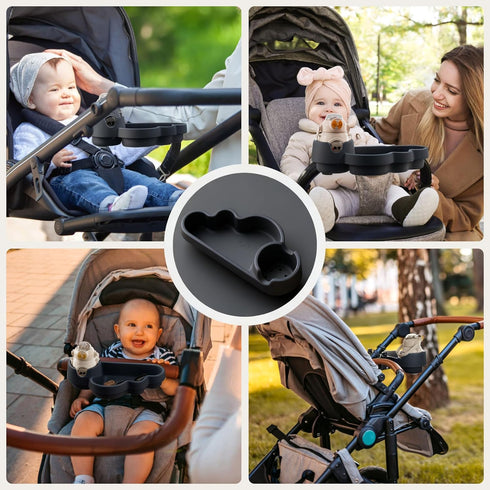 Li & Zhao Universal Stroller Snack Tray Attachment - Universal Snack for Cloud Cup Holder Stroller Tray Attachment