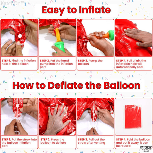 KatchOn Giant Red 6 Year Old Balloon - 40 Inch, 6 Balloons for Birthday Boy, 6th Birthday Decorations for Boys