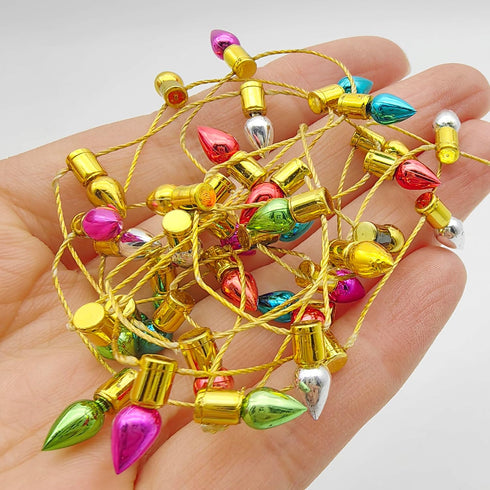 SXFSE 1:12 Dollhouse Decoration Accessories, Dollhouse Miniature Mini String Neon Lights Christmas Decor(Not Light)