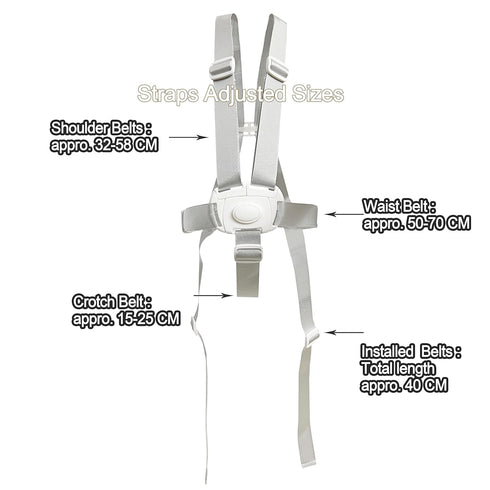 ZARPMA High Chair Straps, Universal Replacement Harness Strap Belt for Chair Compatible for Tripp Trapp Stokke