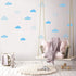 Cloud Wall Decals for Kids Room, Vinyl Stickers for Baby Boys Girls Nursery Toddler Room Decor A64 (Sky Blue)