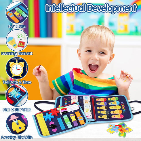 MindPal 3 3+ Busy Board, Montessori Toy for Over Year Old, Toddlers Educational Activity Developing Sensory Board