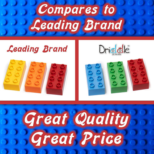 Big Building Blocks for Kids - STEM Toy, Classic Large Bricks, Compatible with All Major Brands, 50 Pieces