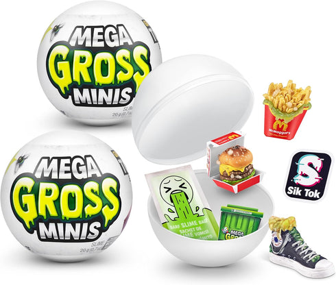 5 Surprise Mega Gross Minis by ZURU Boys Mystery Collectible Minis Brands Parody, Toys for Boys and Girls 3+
