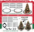 NEUBSAW Set 3 4 5 6 7 8+ Christmas Train - Hanging Train Toys Around Under The Christmas Tree w/Smoke, Whistle (Turn