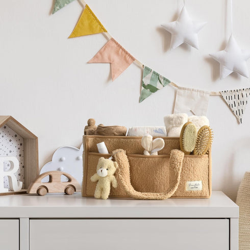 PeraBella Baby Diaper Caddy Organizer - Portable Storage Basket for Diapers, Wipes, Nursery, Car, Baby Shower Gift