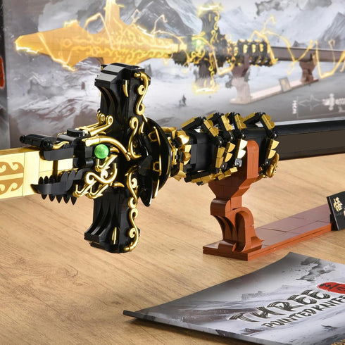 Set Adult,46in 14(904 SATHIBI Demon Swords Building for Long Knife Building Block Model Kit with Stand,Anime