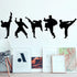 Amaonm Creative Vinyl Sport Taekwondo Wall Decor, Player Silhouette Decals, Removable DIY Stickers, 17"x51"