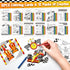 SNLN Race Car Party Favors Birthday Goodie Bags Supplies, Mini Race Car Trophy Cup Coloring Card with Crayon Gift Box