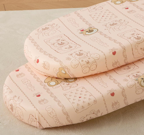 2 Pack Girls,32 16 4", SDY Jersey Bassinet Sheets for Baby "x "x Pink Kawaii Bear Standard Oval/Retangle Bassinet