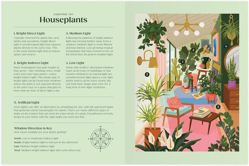 500 Piece Book Puzzle with Beautiful Plant and Interior Design Artwork: Galison Lighting 101: Houseplants Packaged in