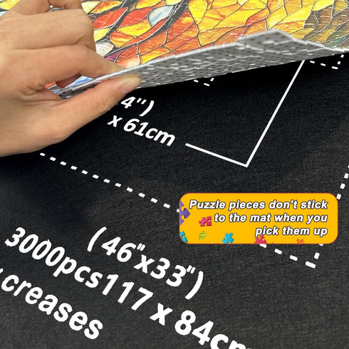 Napzy 3000pcs 8PCS Puzzle Mat-Jigsaw Puzzles Matt Roll Up to Roll-up Puzzled Board Puzzling Organizers and Storage