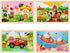 Wooden Puzzles Toys for Kids Ages 3-5 - Set of 4 Packs with 20-Piece Farm Animal Theme Jigsaw Puzzles