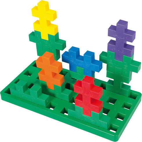 Set 3+ 60 PLUS PLUS Learn to Build Big, Basic - Building Toys for Toddlers and Preschoolers, Stem Toys for Year Old