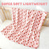 MOASIOP 30x40 Inch Strawberry Pink Baby Blanket - Ultra Soft, Lightweight & Breathable, Dotted Backing, Plush Nursery