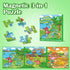 Magnetic Puzzles for Toddlers 3-5,36 Pieces Dinosaur Toys for Kids,Airplane Car Road Trip Activities for Kids 3 4 5 6 Year Old Travel Toys for Boy Girl,Learning Educational Games Magnet Toys