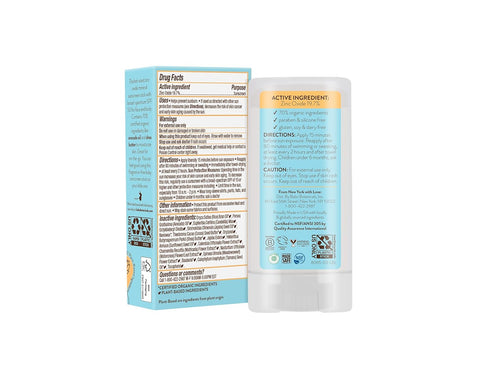 Babo Botanicals Sensitive Baby Mineral Sunscreen Stick SPF 50: 70% Organic Ingredients, Water Resistant