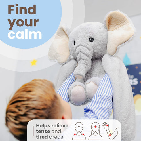 Weighted Elephant Stuffed Animal - 4.5 lbs, Premium Plushies with Long Comforting Arms for Soothing Hugs, Anxiety Relief