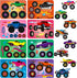 48 Sheets Truck Stickers Kits, Make Your Own Truck Stickers with 8 Designs for Kids' Party Favors (Cool Style)