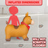 WADDLE Bouncy Hopper Inflatable Toy, Hopping Animal for Toddlers and Kids, Pump Included, Brown Horse