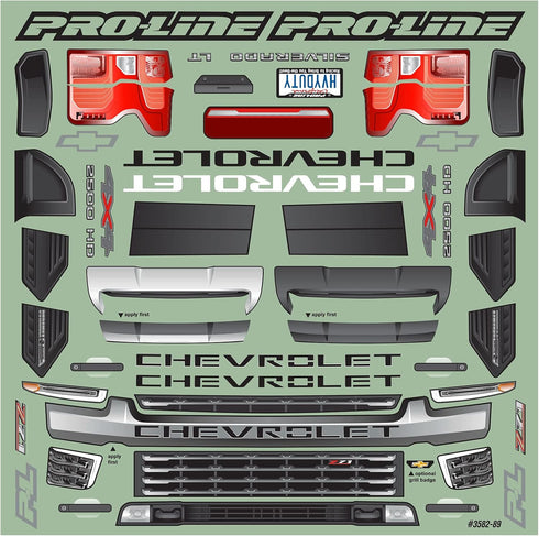 Pro-line Racing 2021 Chevy Silverado Clear Body for E-REVO 2.0 & MAXX PRO358200 Car/Truck Bodies