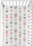 Sweet Jojo Designs Woodland Arrow Girl Baby Fitted Crib Sheet for Infant
