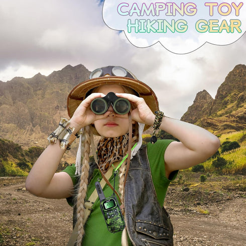 Walkie Talkies for Kids, Long Range 2 Way Radio for Outdoor Game, Gifts for Ages 5+ (Green Blue)