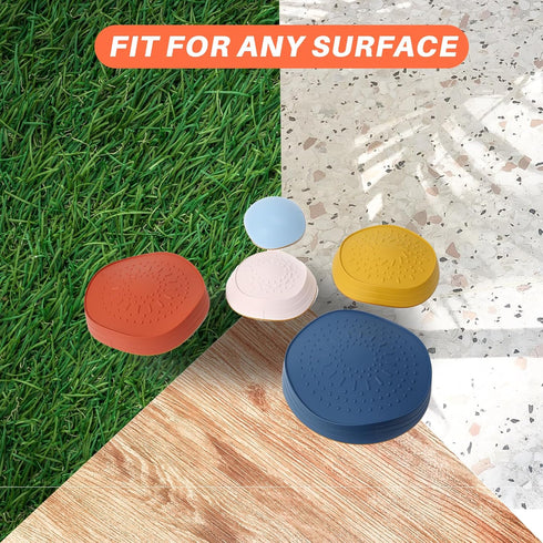 Balance Stepping Stones for Kids - 5pcs Vibrant Nature-Themed Sensory Toys for Indoor & Outdoor Balance Play