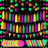 88 Pcs Glow Neon Party Supplies, Including Neon Paper Garland, Paper Tassels Garland, Triangle Flags for Birthday