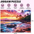 500 Piece Beach Puzzle for Adults - Sunset Recycled Cardboard Jigsaw for Family Fun - Great Gift Idea