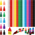Spakon 30 Pcs Stackable Crayons Bulk 12 Colors Stacking Buildable Crayons Set
