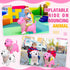 2 Pack Bouncy Dog Hopper - Inflatable Bouncing Dog Jumping Animals with Pump, Classic Style Gift for Boys Girls (White,