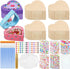 Kigley 6 Sets Paint Your Own Heart Box Kit DIY Wooden Jewelry