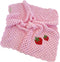 Handmade Baby Blanket with Crochet Strawberry Design Warm, Soft and Playful Gift