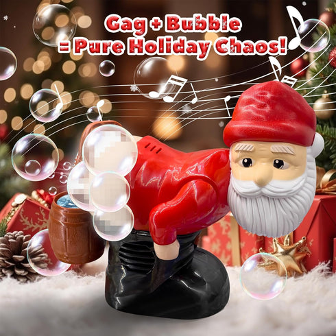 Generic 2 Musical Santa Bubble Blower Pcs Bubble Blowing Santa Bubble Machine with Flashing Lights Automatic Santa