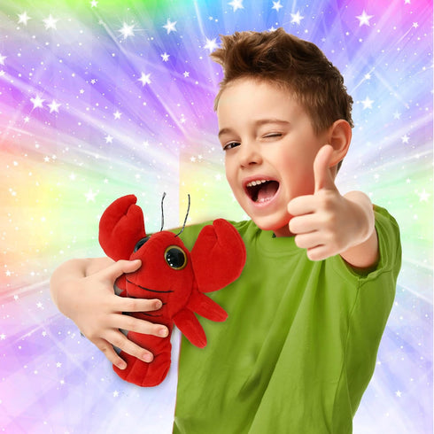 6 Inches DolliBu Red Lobster Stuffed Animal - Super Soft Big Eyes Lobster Plush, Ocean Stuffed Animal Plush Toy