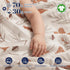 4 Pack 47x 47 Inches, PHF Muslin Swaddle Blankets for Newborn, Organic Soft Breathable Receiving Blankets, Large