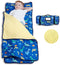 ACRABROS Toddler Nap Mat with Pillow and Blanket, Extra Large Dinosaur Napping Mats for Kids Daycare & Travel